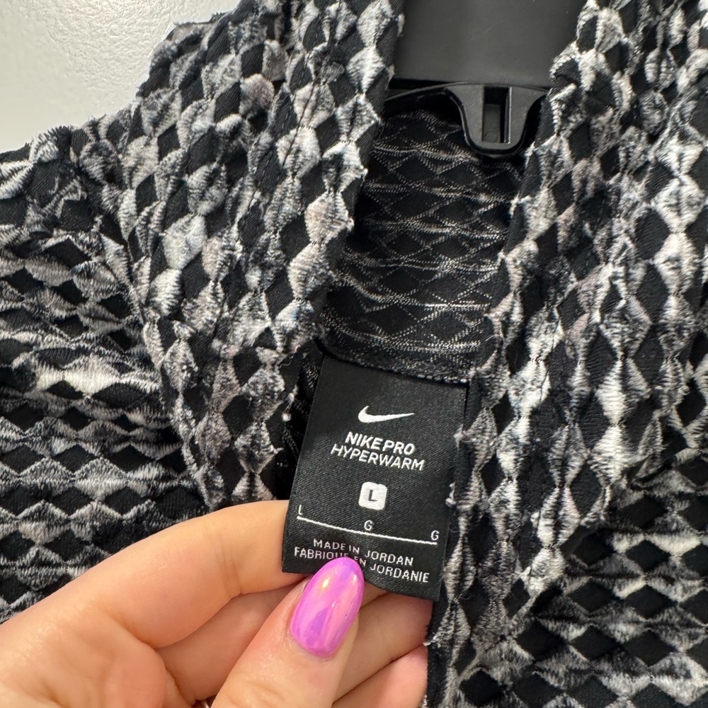 Nike Pro Hyperwarm Top Long Sleeve Brushed Training Shirt size large - Picture 2 of 8